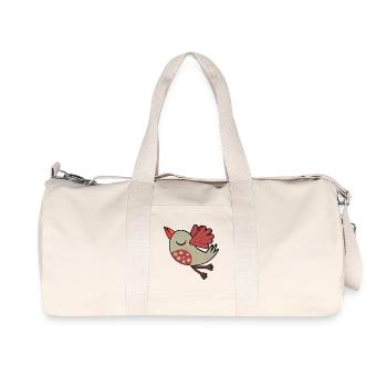 Little Brown Bird - Recycled Canvas Sports Bag by Stanley/Stella - natural - Front