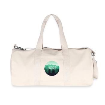 Espoir, forêt, paysage montagneux - Sac de sport en toile recyclée Stanley/Stella - blanc naturel - Devant