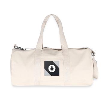 Tree silhouette in the circle of the moon - Recycled Canvas Sports Bag by Stanley/Stella - natural - Front