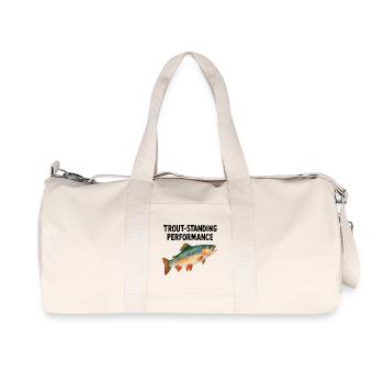 Trout Watercolor: Trout-standing Performance - Recycled Canvas Sports Bag by Stanley/Stella - natural - Front