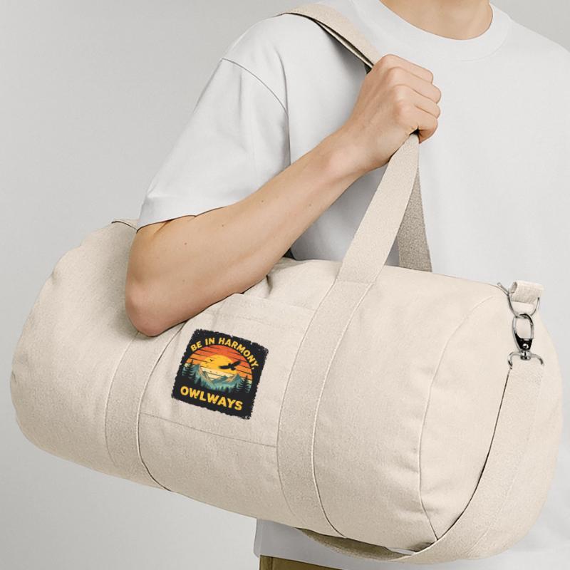 Owl Harmony at Sunset Recycled Canvas Sports Bag by Stanley/Stella