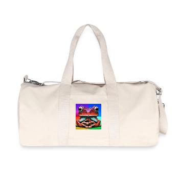 Frosch - Recycelte Canvas-Sporttasche von Stanley/Stella - Naturweiß - Vorne