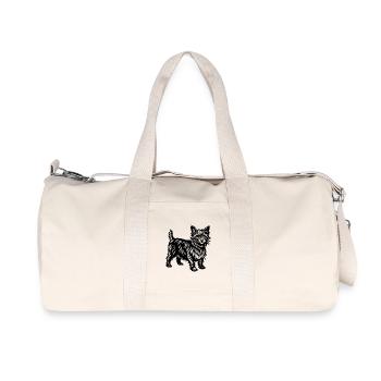 Cairn Terrier - Sac de sport en toile recyclée Stanley/Stella - blanc naturel - Devant