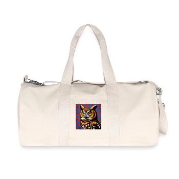 owl - Recycled Canvas Sports Bag by Stanley/Stella - natural - Front
