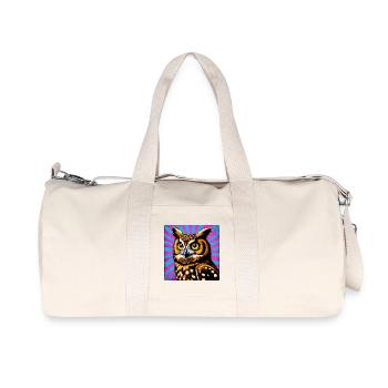 owl - Recycled Canvas Sports Bag by Stanley/Stella - natural - Front