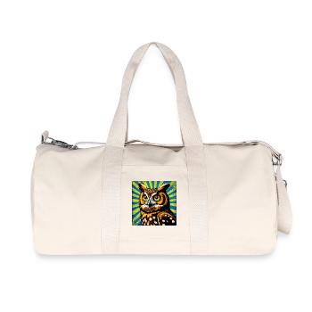 Eule - Recycelte Canvas-Sporttasche von Stanley/Stella - Naturweiß - Vorne
