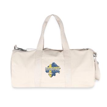 Östergötland Schweden Retro Provinz Souvenir - Recycelte Canvas-Sporttasche von Stanley/Stella - Naturweiß - Vorne