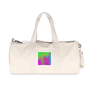 Vivid Neon Tie-Dye Gradient Burst - Recycled Canvas Sports Bag by Stanley/Stella - natural - Front