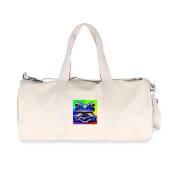 Frosch - Recycelte Canvas-Sporttasche von Stanley/Stella - Naturweiß - Vorne