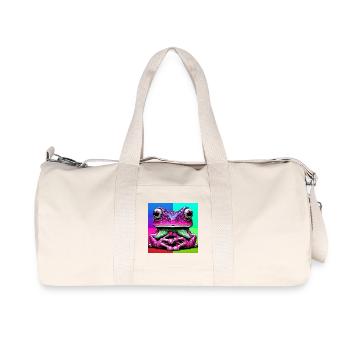 Frosch - Recycelte Canvas-Sporttasche von Stanley/Stella - Naturweiß - Vorne