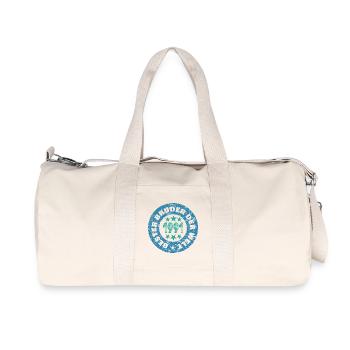 Round Retro Stamp 1991 - Recycled Canvas Sports Bag by Stanley/Stella - natural - Front