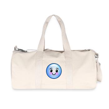 Niedliche blaue Blase - Recycelte Canvas-Sporttasche von Stanley/Stella - Naturweiß - Vorne