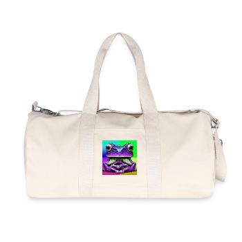 Frosch - Recycelte Canvas-Sporttasche von Stanley/Stella - Naturweiß - Vorne