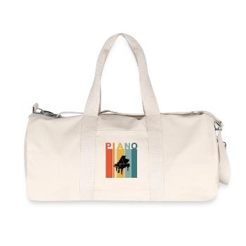 Vintage Piano Gift - Recycled Canvas Sports Bag by Stanley/Stella - natural - Front