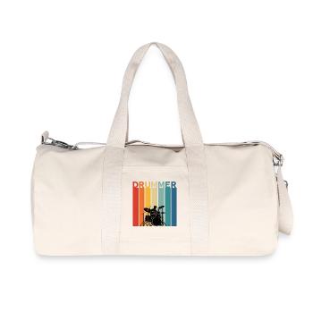 Drum Gift for Music Fan Boy - Recycled Canvas Sports Bag by Stanley/Stella - natural - Front