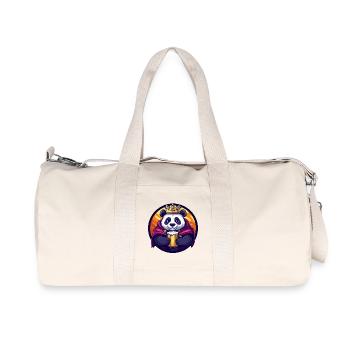 Panda Beer Drôle - Sac de sport en toile recyclée Stanley/Stella - blanc naturel - Devant