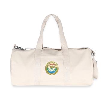 60th Birthday Wild, free & untamed since 06/1966 - Recycled Canvas Sports Bag by Stanley/Stella - natural - Front