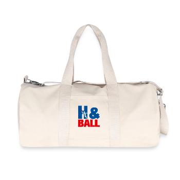 Graphismes sportifs de handball H&Ball - Sac de sport en toile recyclée Stanley/Stella - blanc naturel - Devant