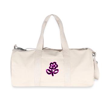 Fleur - Sac de sport en toile recyclée Stanley/Stella - blanc naturel - Devant