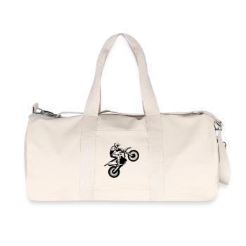 Motocross - Recycelte Canvas-Sporttasche von Stanley/Stella - Naturweiß - Vorne