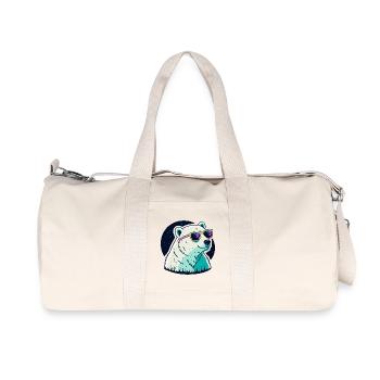 Neon polar bear sunglasses - Recycled Canvas Sports Bag by Stanley/Stella - natural - Front
