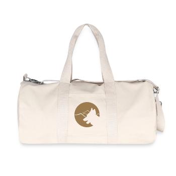 Schäferhund Silhouette im Kreis - Recycelte Canvas-Sporttasche von Stanley/Stella - Naturweiß - Vorne