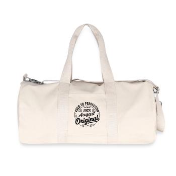 août 1978 – Légende des sommets et montagnes - Sac de sport en toile recyclée Stanley/Stella - blanc naturel - Devant