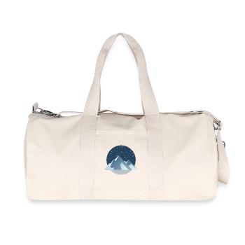 Starry Night Berge – Winterzauber - Recycelte Canvas-Sporttasche von Stanley/Stella - Naturweiß - Vorne