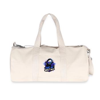 Vibe an -Welt aus - Recycelte Canvas-Sporttasche von Stanley/Stella - Naturweiß - Vorne