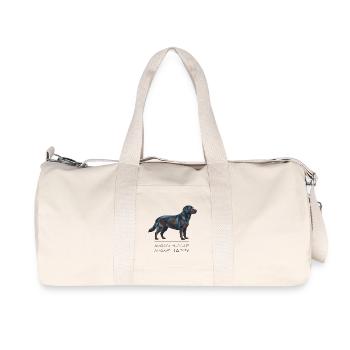 Labrador Low-Poly - Always hungry, always happy - Recycled Canvas Sports Bag by Stanley/Stella - natural - Front