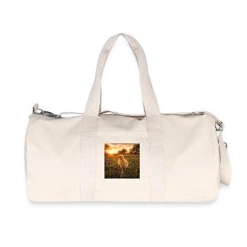 Poulet jaune au coucher du soleil - Sac de sport en toile recyclée Stanley/Stella - blanc naturel - Devant