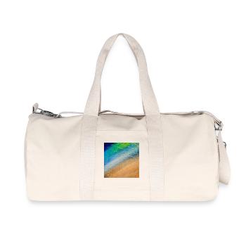 Color flow and gold lines - Recycled Canvas Sports Bag by Stanley/Stella - natural - Front