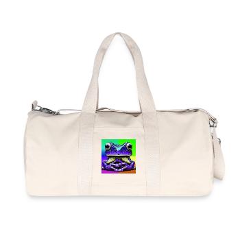 Frosch - Recycelte Canvas-Sporttasche von Stanley/Stella - Naturweiß - Vorne