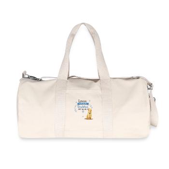 Lernen mit Herz, Verstehen mit Hund - Recycelte Canvas-Sporttasche von Stanley/Stella - Naturweiß - Vorne