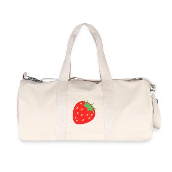 Frische Erdbeer Grafik - Recycelte Canvas-Sporttasche von Stanley/Stella - Naturweiß - Vorne