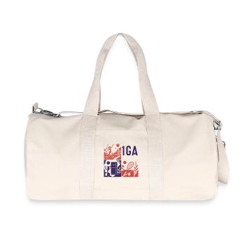 TENNIS WORLD - 1GA wb AI Generated - Recycled Canvas Sports Bag by Stanley/Stella - natural - Front