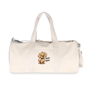 Cozy the dog - Ouaf - Ouaf - Sac de sport en toile recyclée Stanley/Stella - blanc naturel - Devant