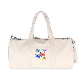 Papillons - Sac de sport en toile recyclée Stanley/Stella - blanc naturel - Devant
