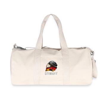Germany Flag Helmet Graphic - Recycled Canvas Sports Bag by Stanley/Stella - natural - Front