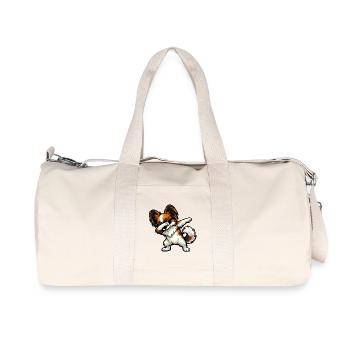 Dabbing Butterfly Dog - Recycled Canvas Sports Bag by Stanley/Stella - natural - Front