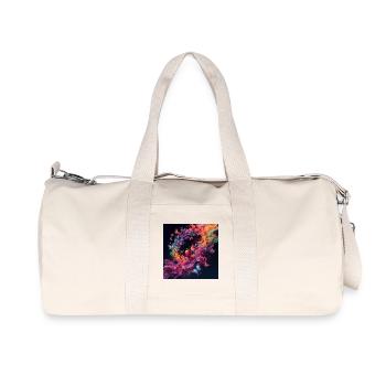 Colorful berries and butterflies - Recycled Canvas Sports Bag by Stanley/Stella - natural - Front