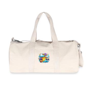 Joys of the sun in the circle of clouds - Recycled Canvas Sports Bag by Stanley/Stella - natural - Front