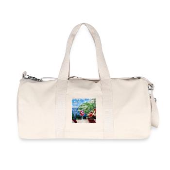 Meerblick_Ölgemälde_mit_cocktail - Recycled Canvas Sports Bag by Stanley/Stella - natural - Front