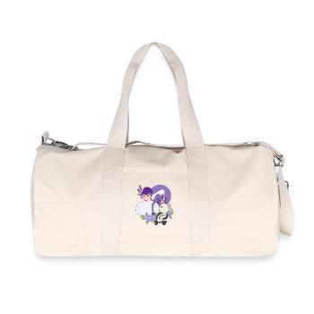 Onigiri Snack & Bear on Mobility Scooter - Recycled Canvas Sports Bag by Stanley/Stella - natural - Front