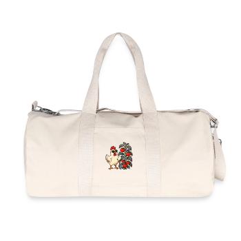 Jardinier de poulets Tomate Humour de jardin de poules - Sac de sport en toile recyclée Stanley/Stella - blanc naturel - Devant