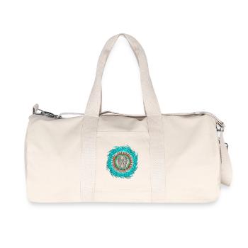 Tiefenzyklus Mandala-Spirale yoga - Recycelte Canvas-Sporttasche von Stanley/Stella - Naturweiß - Vorne