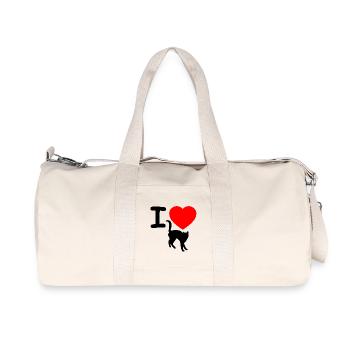 feline - Recycled Canvas Sports Bag by Stanley/Stella - natural - Front