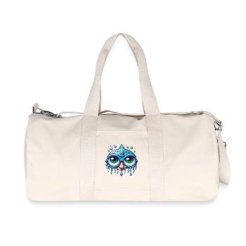 Tête de larme bleue style Kawaii - Sac de sport en toile recyclée Stanley/Stella - blanc naturel - Devant