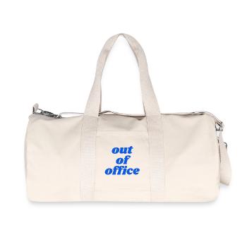 out of office - Recycelte Canvas-Sporttasche von Stanley/Stella - Naturweiß - Vorne