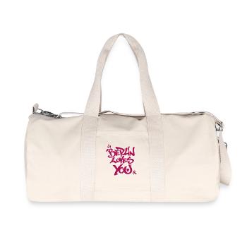 Berlin t’aime dans le style graffiti - Sac de sport en toile recyclée Stanley/Stella - blanc naturel - Devant